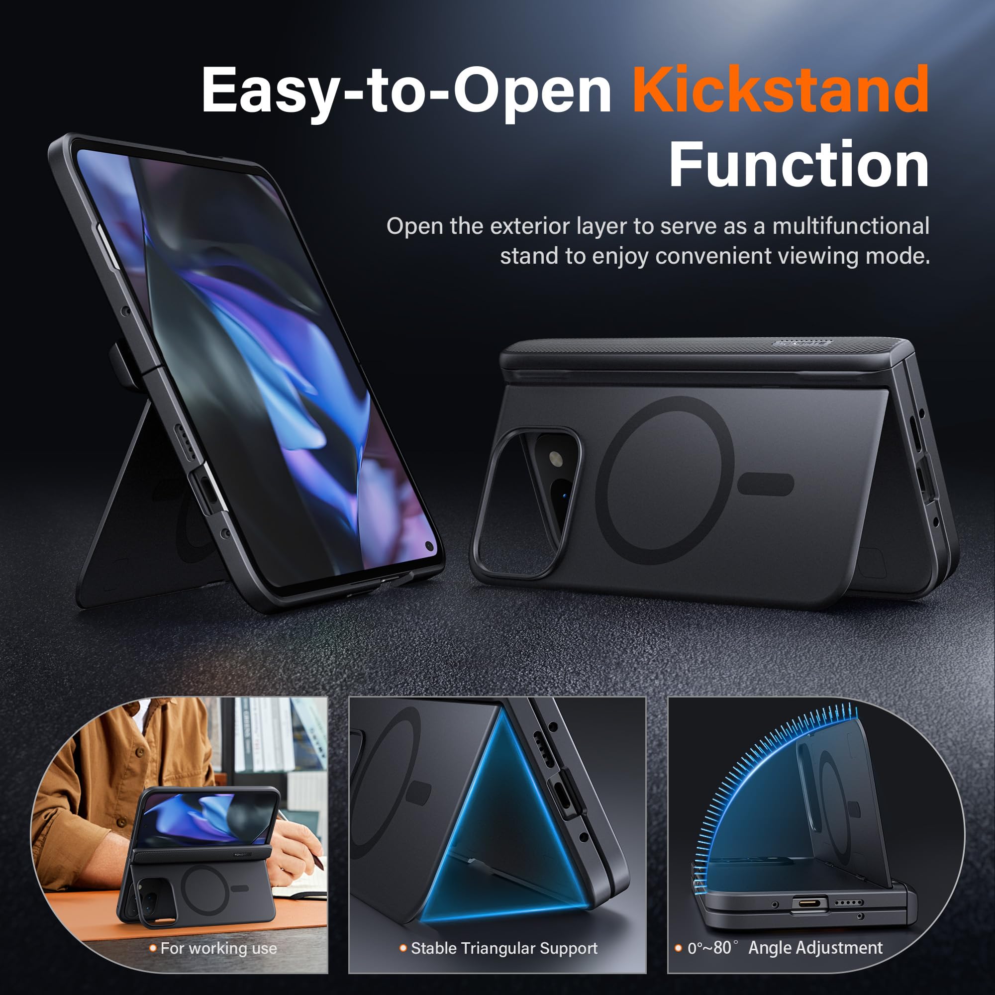 Amazon.com: TONGATE Magnetic for Pixel 9 Pro Fold Case with